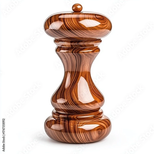 Fototapeta Stylish Wooden Kitchen Timer on White Background