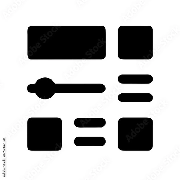 Fototapeta Vector art of user interface configuration this icon represents a settings panel or configuration menu, commonly found in apps and websites, offering options for customization