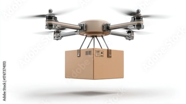 Obraz Drone delivering package