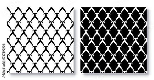 Fototapeta Set of Seamless Abstract Patterns, Vector.