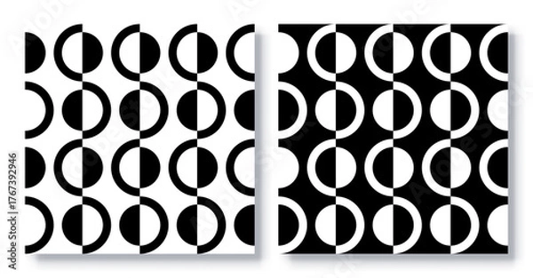 Obraz Set of Seamless Geometric Patterns Vector.