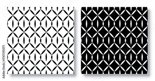 Fototapeta Set of Seamless Ogee Patterns, Vector.