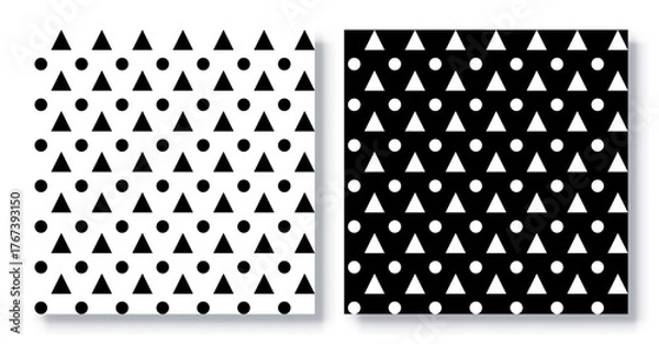 Fototapeta Set of Seamless Geometric Patterns Vector.