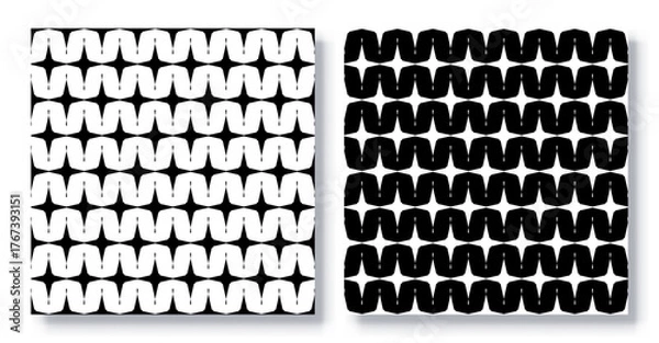 Obraz Set of Seamless Geometric Patterns Vector.