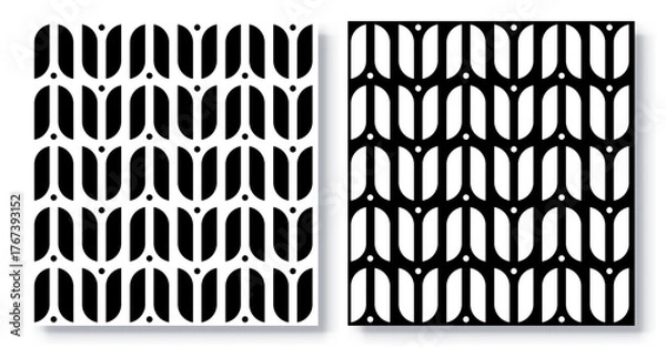 Obraz Set of Seamless Geometric Patterns Vector.