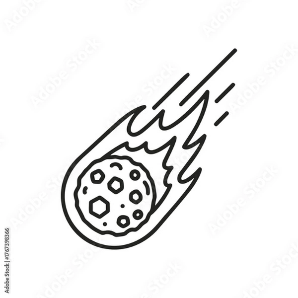 Obraz Burning Meteor Icon Illustration