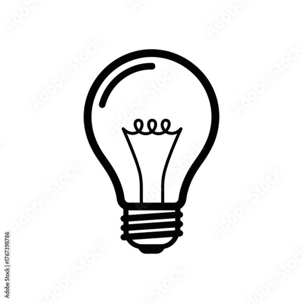 Obraz light bulb vector illustration