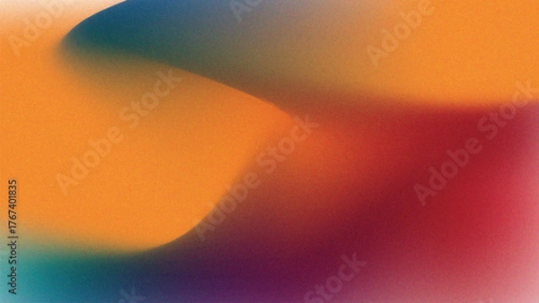 Obraz Vibrant Orange and Red Gradient Background – Abstract Warm Blurred Texture with Purple and Blue Accents for Modern Design