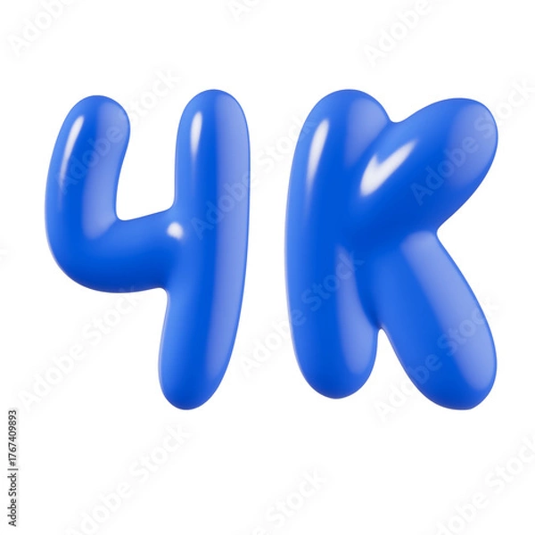 Obraz abstract blue 3d text