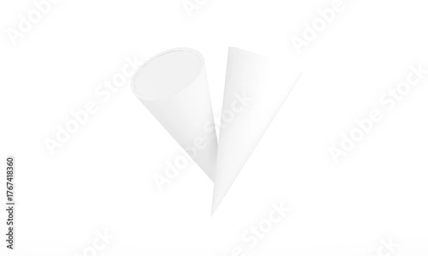 Obraz Two white cone packaging isolated mockup