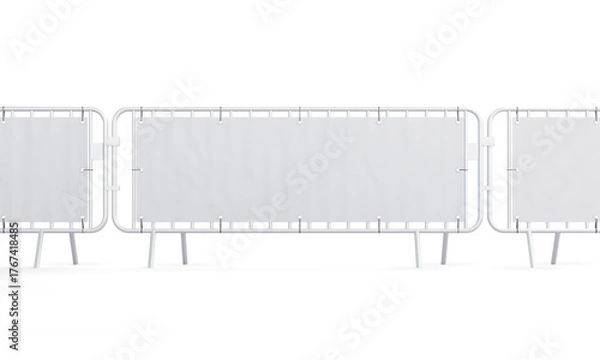 Obraz Outdoor barrier banner isolated mockup front view