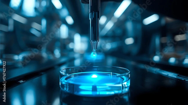 Obraz “Neon Precision: The Robotic Scientist”