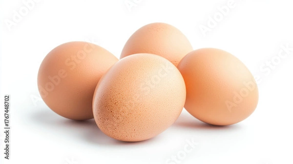 Fototapeta Eggs isolated on white background