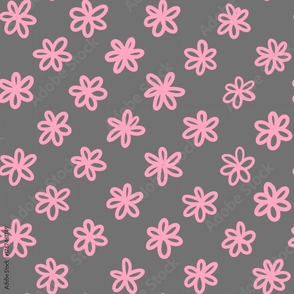 Obraz seamless pattern with pink flowers