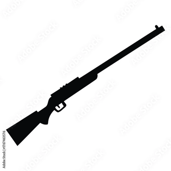Obraz a rifle silhouette vector icon design with a white background	
