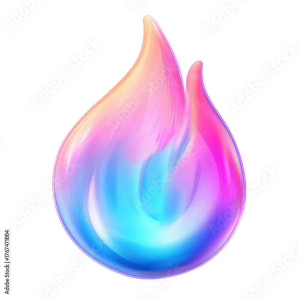 Obraz colorful flame vector illustration on white background