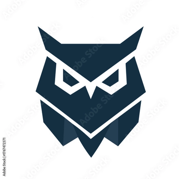 Obraz Owl logo with silhouette style design vector