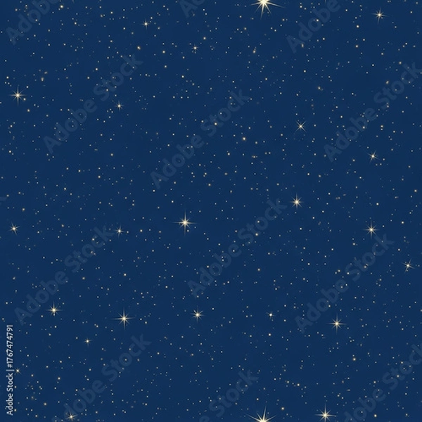 Obraz A beautiful night sky filled with countless sparkling stars, a perfect backdrop for dreams and imagination