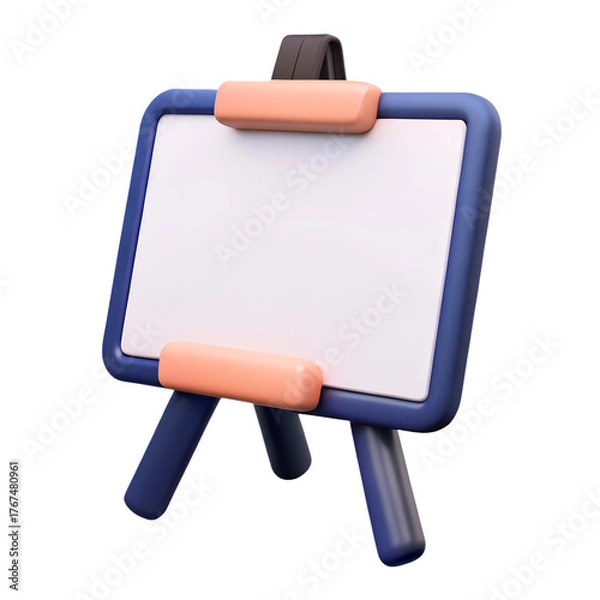 Obraz 3d whiteboard easel