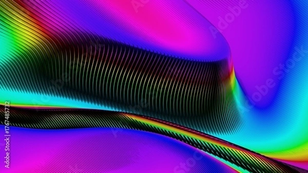 Fototapeta Vibrant Abstract Wave Pattern