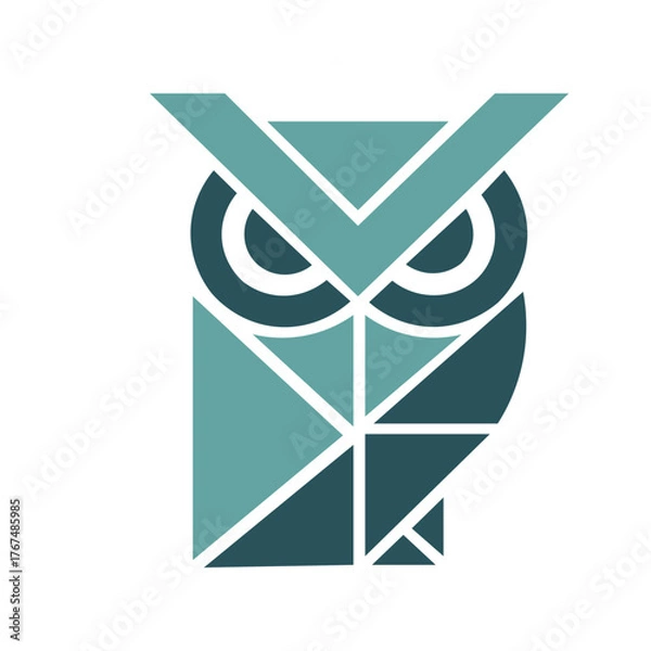 Obraz Owl logo with silhouette style design vector
