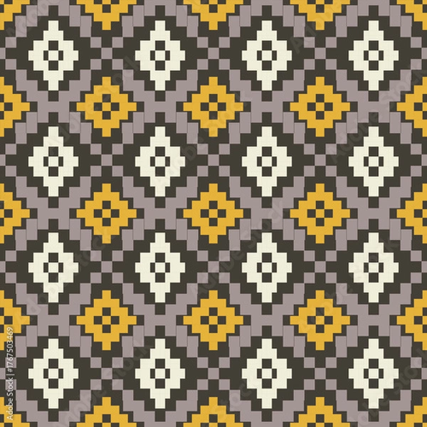 Fototapeta Geometric seamless pattern, designed for decoration, background, wallpaper, fabric, clothing.