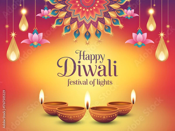 Fototapeta Vintage gold Christmas greeting card design with candles, retro vector illustration label frame border ornament