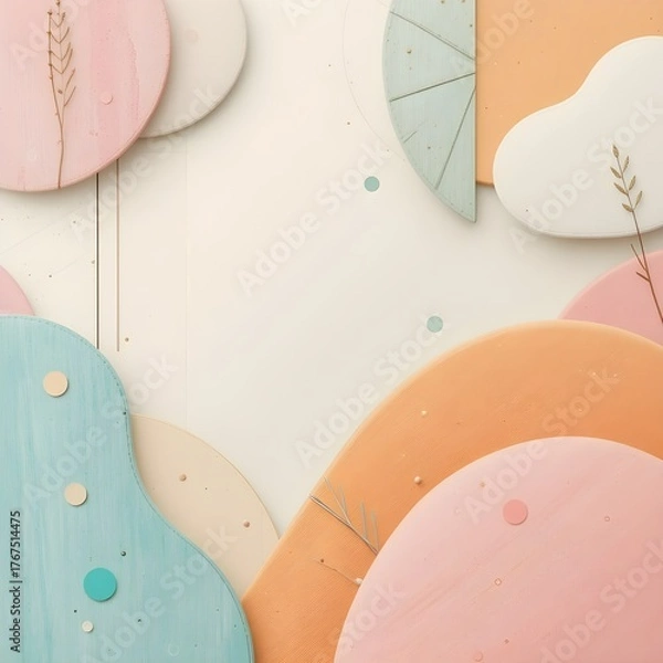 Obraz Abstract Pastel Shapes