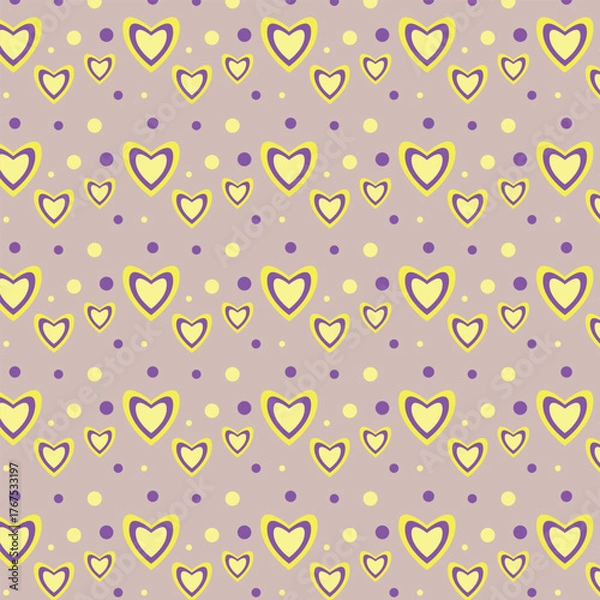 Obraz seamless pattern with colorful hearts