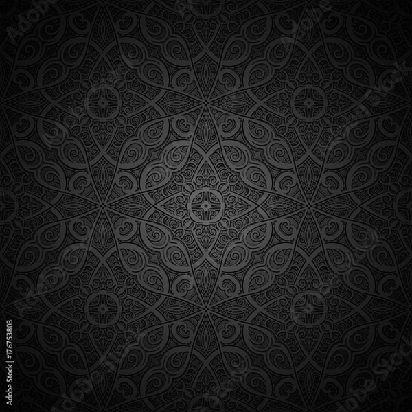 Obraz Vintage black background with embossed texture