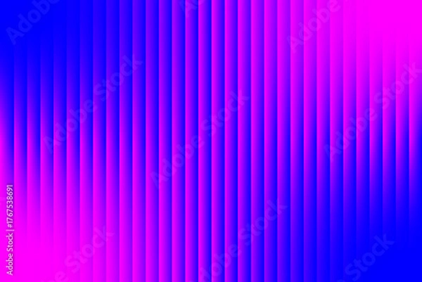 Fototapeta Vibrant abstract vertical stripes with blue and pink gradient background