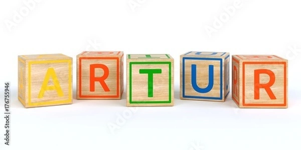Obraz Name Artur bunte Würfel