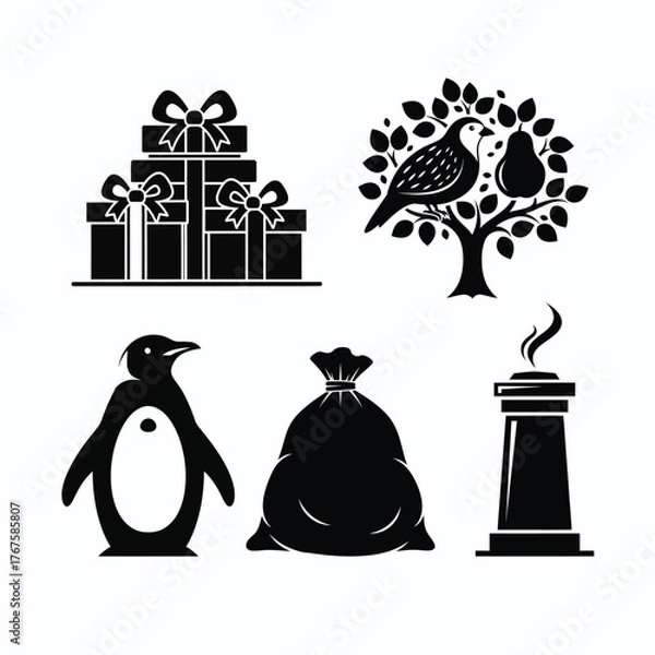 Fototapeta Abstract geometric composition with vibrant color palette and clean lines