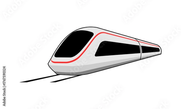 Fototapeta White passenger train design vector