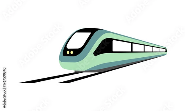 Fototapeta Blue public train design vector
