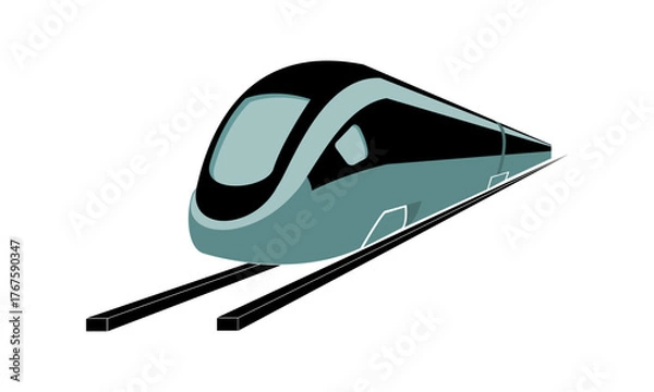 Fototapeta Fast train illustration design vector