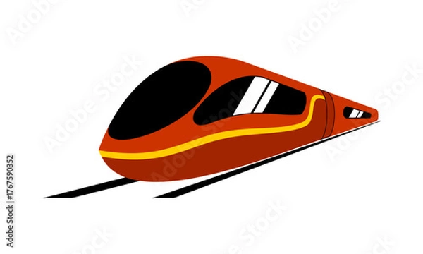 Fototapeta Express train for passenger design vector