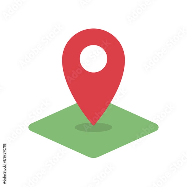 Obraz シンプルなマップピンアイコン