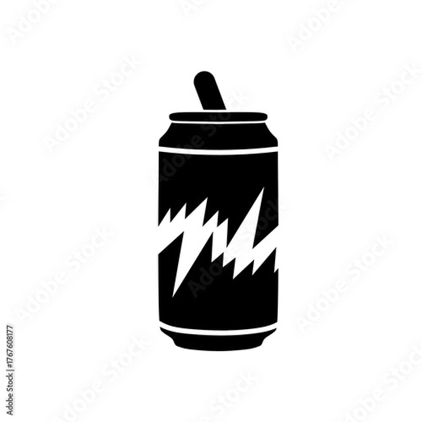 Obraz Energy Drink Vector Icon: Refreshing Beverage Illustration for Design