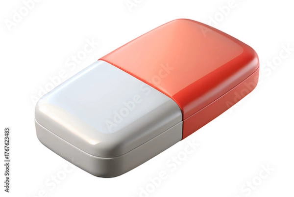 Obraz A 3d rectangular block eraser.