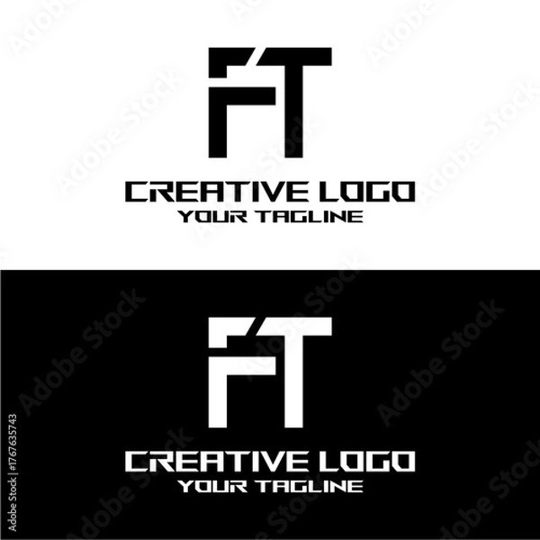 Obraz creative letter logo ft design vector