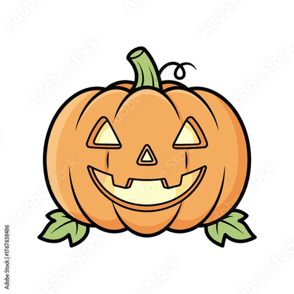 Obraz Cute Pumpkin Jack O Lantern for Halloween Celebration
