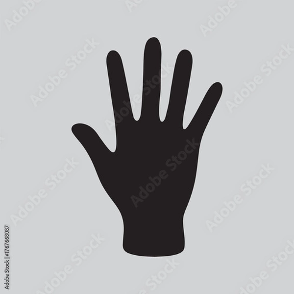 Obraz hand silhouette vector file isolated on white background