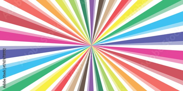 Fototapeta  sunburst pattern with a retro color palette and distressed texture,Retro sunburst background with vintage texture.