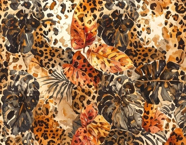 Obraz abstract leopard print texture design