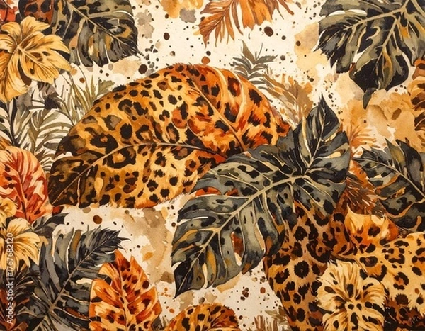 Obraz abstract leopard print texture design