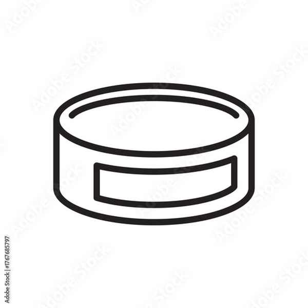 Fototapeta Canned cat food icon vector design illustration template in trendy style