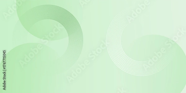 Fototapeta Minimalist soft Abstract Background in Gradient green and white Tones with Circles.