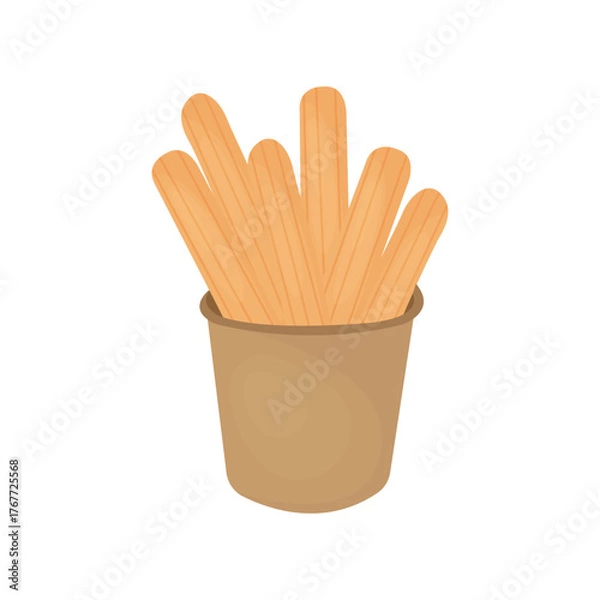 Fototapeta vector churros snack, sweet food