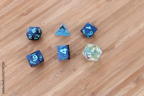 Fototapeta Blue Dice Overhead Change 04